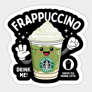 Green Tea Panna Cotta Blended Beverage for Coffee lovers Sticker